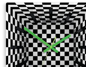 ModernClock Nástenné hodiny Ilusion čiernobiele