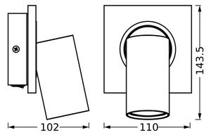 Ledvance - LED Nástenné bodové svietidlo DECOR MERCURY 1xGU10/3,4W/230V