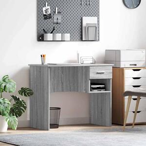Maison Exclusive – Písací stôl, sivý Imitácia dreva Sonoma, 90 x 49 x 75 cm