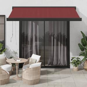 Maison Exclusive – Manuálna markíza, 3,5 x 2,5 m, bordová farba, 100% polyester