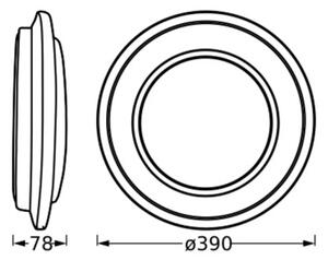 Ledvance - LED Stropné svietidlo ORBIS BERLIN LED/24W/230V čierna
