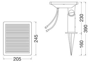 Ledvance - Hybridný solárny panel ENDURA 24W/12V 2000 mAh IP67