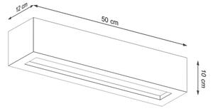 Sollux SL.0993 - Nástenné svietidlo VEGA 2xE27/60W/230V 50 cm betón