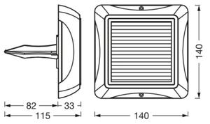 Ledvance - LED Solárna lampa ENDURA STYLE SOLAR LED/1,2W/3,7V IP65