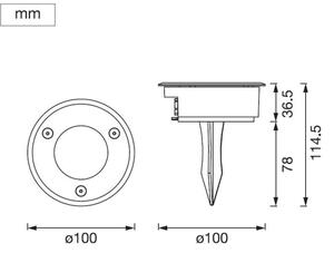 Ledvance - LED Vonkajšia lampa SPIKE LED/1W/12V IP44