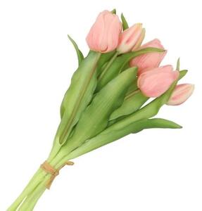 Kytica 7ks ružových realistických tulipánov Tulips - 43cm - daan kromhout