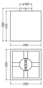 Ledvance - Stropné svietidlo DECOR CARDBOARD 1xE27/15W/230V 25x25 cm