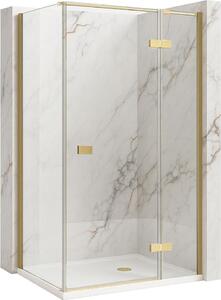 Sprchovací Kút Rea Atlas 80X80 Brush Gold Right