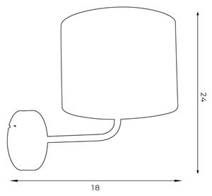 Nástenná lampa ARDEN 1xE27/60W/230V čierna/zlatá