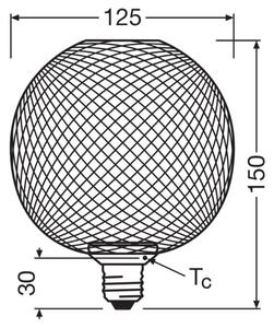 LED Žiarovka DECOR FLAT G125 E27/3,5W/230V 2700K zlatá - Osram