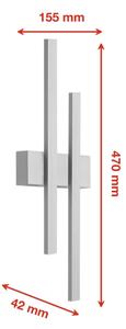Telefunken 313204TF - LED Vonkajšie nástenné svietidlo 2xLED/4W/230V IP44