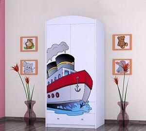 BDW atníková skria, 2 dvere, 2 zásuvky, atníková skria, 180x90 cm, biela
