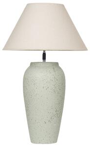 Stolná lampa biela keramická klasické nastaviteľné ľanové tienidlo minimalistický moderný dizajn obývačka spálňa