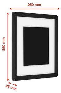 Telefunken 315905TF - LED vonkajšie nástenné svietidlo LED/15W/230V IP44 4000K čierna