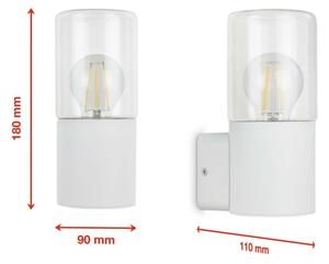 Briloner 320506TF - Vonkajšie nástenné svietidlo 1xE27/12W/230V IP44 biela