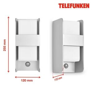 Telefunken 321104TF-Vonkajšie nástenné svietidlo so sen. 1xE27/12W/230V IP44 biela