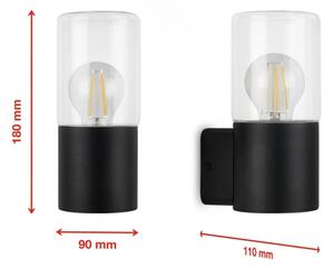 Briloner 320505TF - Vonkajšie nástenné svietidlo 1xE27/12W/230V IP44 čierna