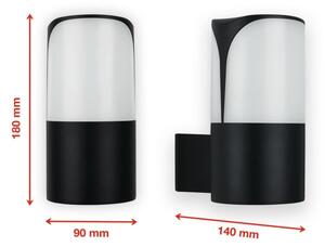 Telefunken 320305TF - Vonkajšie nástenné svietidlo 1xE27/12W/230V IP44 čierna