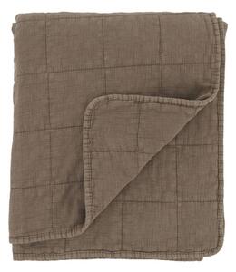 Mocca bavlnený prehoz s opraným vzhľadom Vintage Quilt - 130 * 180 cm - Chic Antique