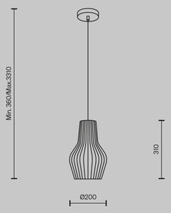 Maytoni MOD191PL-01W - Luster na lanku ROOTS 1xE27/40W/230V pr. 20 cm béžová