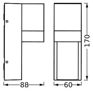 Ledvance - Vonkajšie nástenné svietidlo ISIDOR 1xGU10/35W/230V IP65