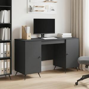 Maison Exclusive – písací stôl s policou, čierny, 142,5 x 50 x 75 cm, drevotrieska