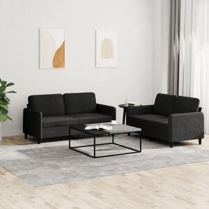 Maison Exclusive – 2-dielna sedacia súprava z čierneho zamatu
