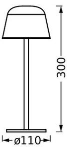 Ledvance - LED Stmievateľná vonkajšia nabíjacia lampa TABLE LED/2,5W/5V IP54 čierna