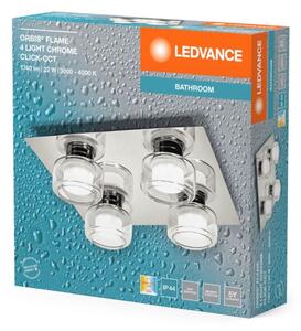 Ledvance -LED Kúpeľňové stropné svietidlo ORBIS FLAME 4xLED/5,5W/230V IP44 chróm