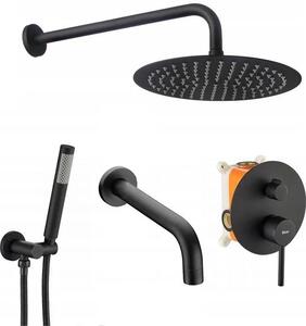 Podomietkový vaňový-sprchový set Rea LUNGO Black + box