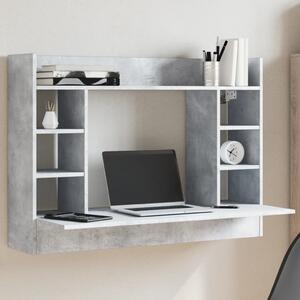 Maison Exclusive - Nástenný písací stôl Betongrey 105x48x75 cm Drevený materiál