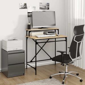 Maison Exclusive - písací stôl Sonoma dub 80x50x90 cm drevený materiál a železo