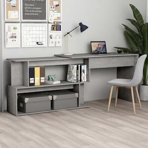 Maison Exclusive - Rohový písací stôl betónovo sivý 200x50x76 cm drevený materiál