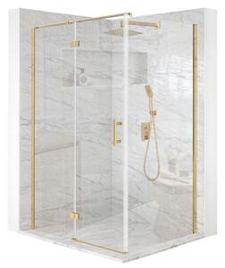 Sprchový kút 120x90cm otoné dvere zlaté ESG 6mm sklo + povrchová úprava