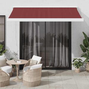 Maison Exclusive – Manuálna markíza, 3,5 x 2,5 m, bordová farba, 100% polyester