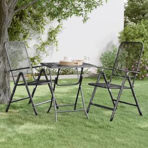 Maison Exclusive – Záhradný stôl 60 x 60 x 72 cm, strečová oceľ, antracitová farba