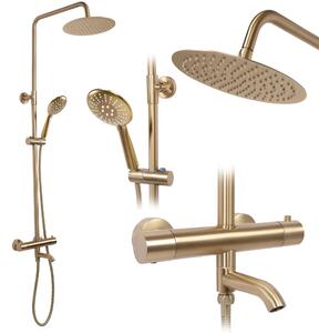 Sprchový set s termostatom Rea LUNGO Brush Gold