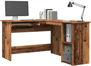 Maison Exclusive – Rohový písací stôl v týle starého dreva 120 x 140 x 75 cm Drevený materiál