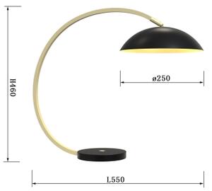 Wofi 8001-104- LED Dotyková stmievateľná lampa ROSCOFF LED/10,5W/230V čierna/zlatá