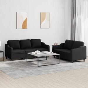 Maison Exclusive – 2-dielna sedacia súprava s vankúmi, ierna látka