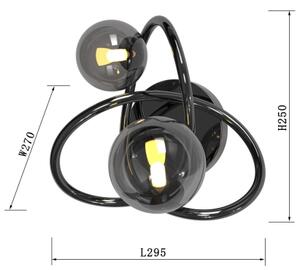 Wofi 4014-205 - LED Nástenné svietidlo NANCY 2xG9/3,5W/230V čierna/chróm