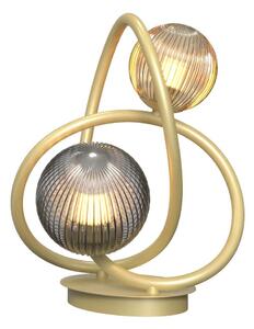 Wofi 8015-204 - LED Stolná lampa METZ 2xG9/3,5W/230V zlatá/šedá