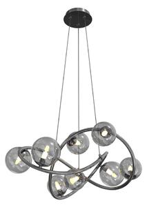 Wofi 7014-805 - LED Luster na lanku NANCY 8xG9/3,5W/230V čierna/chróm
