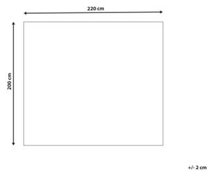 Prikrývka na posteľ biela 200 x 220 cm polyesterová umelá kožušina vzorovaná deka klasický dizajn spálňa
