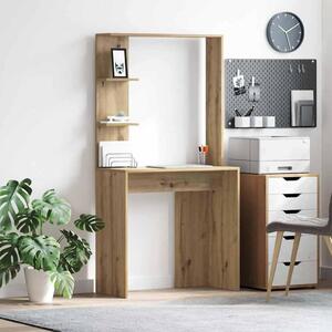 Maison Exclusive – písací stôl z drevovláknitej dosky s povrchovou úpravou imitujúcou artézanské dubové drevo, rozmer 78,5 x 37 x 154,5 cm