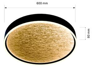 Wofi 9002-104L-LED Stmievateľné stropné svietidlo BORDEAUX LED/60W/230V čierna/zlat