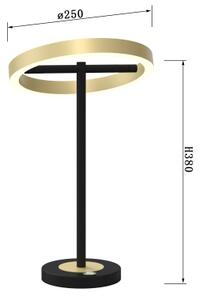 Wofi 8016-104 - LED Dotyková stmievateľná lampa BREST LED/10,5W/230V čierna/zlatá