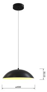 Wofi 6001-104 - LED Stmievateľný luster na lanku ROSCOFF LED/19W/230V čierna/zlatá