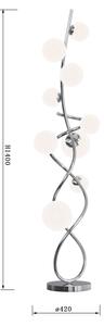 Wofi 3014-907 - LED Stojacia lampa NANCY 9xG9/3,5W/230V lesklý chróm