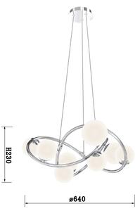 Wofi 7014-807 - LED Luster na lanku NANCY 8xG9/3,5W/230V lesklý chróm